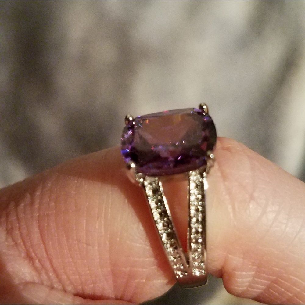Simulated Amethyst Ring  - Picture 5 of 6